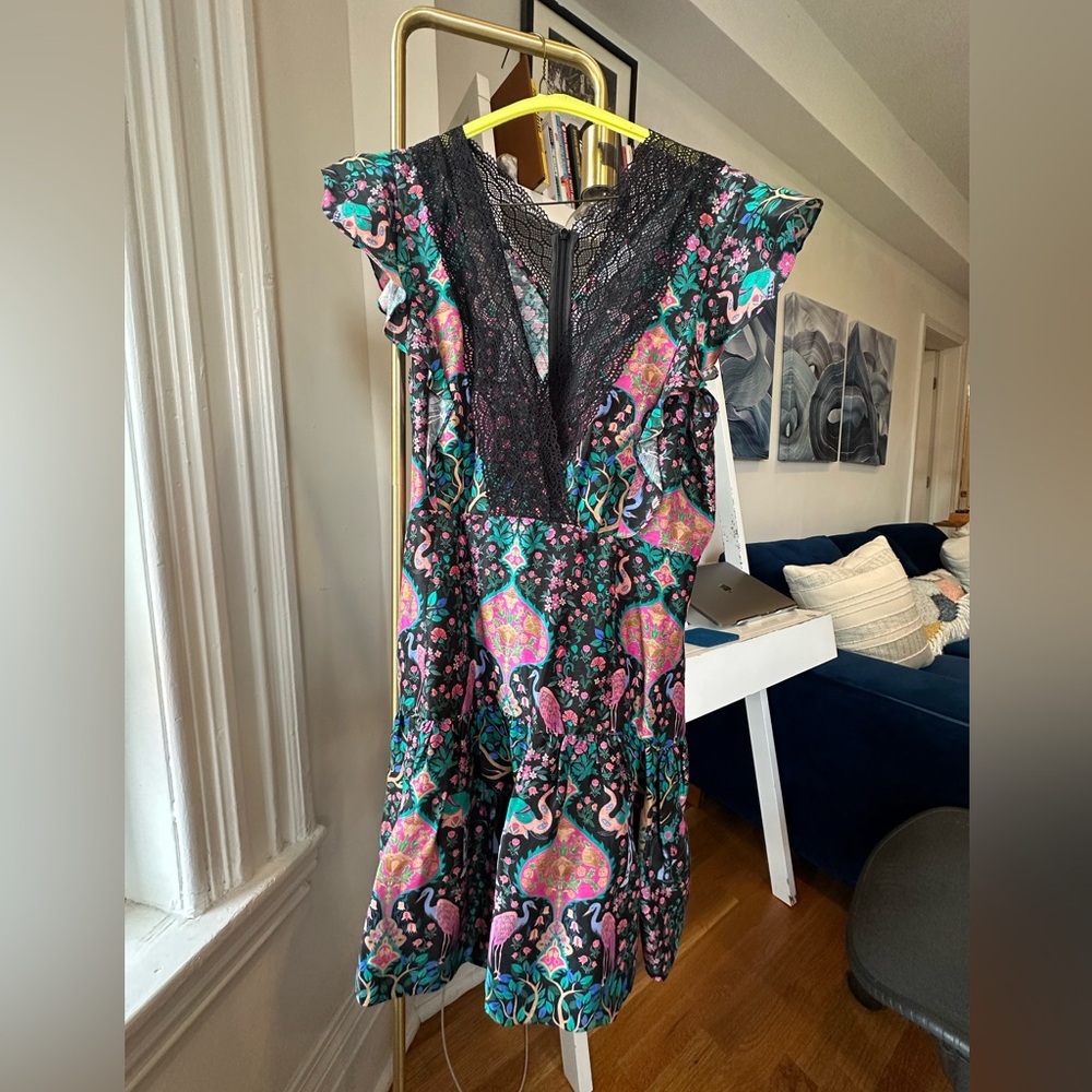 Sandro Paris Linen & Silk-Blend Mini Dress